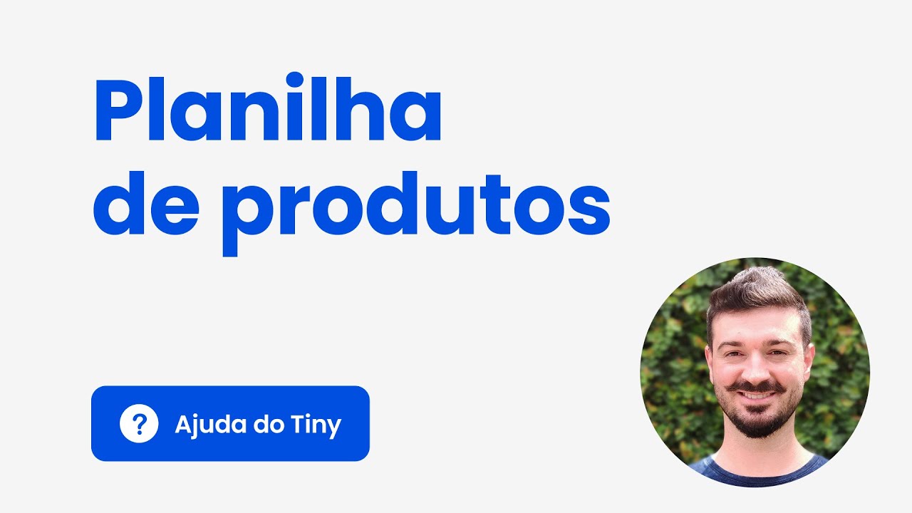 Importar produtos via planilha no Tiny