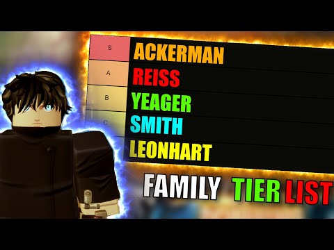 MOST ACCURATE AOT: REVOLUTION FAMILY TIER LIST | ROBLOX