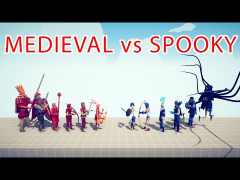 MEDIEVAL TEAM vs SPOOKY TEAM - Totally Accurate Battle Simulator TABS
