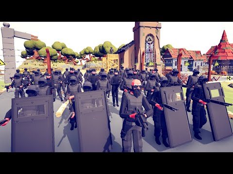 CAN 250x SHADOW COMPANY SOLDIER CLEAR ENEMY VILLAGE? - Totally Accurate Battle Simulator TABS