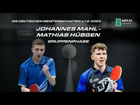 Johann Mahl - Mathias Hübgen I Gruppenphase Tischtennis-DM U19 2023