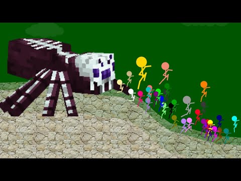 Stickman run escape Giant Bone spider Minecraft - Algodoo sTICKMAN - RunEscape marble race