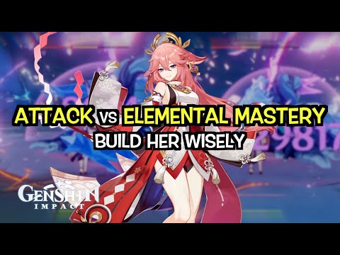 MAXIMISE Yae Miko's DPS Potential | ATTACK vs ELEMENTAL MASTERY (Damage Comparison) | Genshin Impact