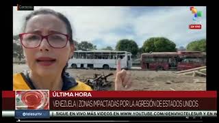 Madelein García muestra daños en ataque estadounidense a base aérea de La Carlota, 3 enero 2026