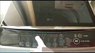 LG Top Load Washing Machine: How to select SOAK mode