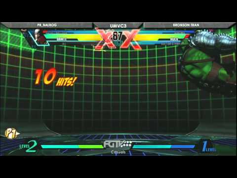 FGTVLive UMvC3 (4/21/12) Sessions - PR Balrog Vs. Bronson Tran FT3 Set 3