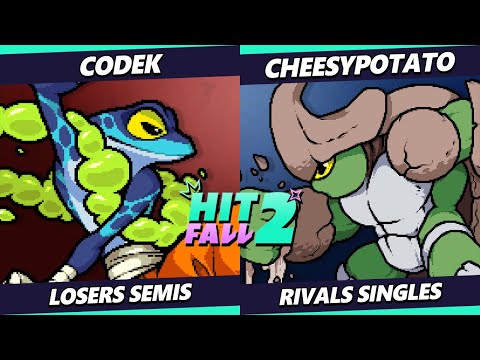Hitfall 2 Losers Semis - Codek (Ranno) Vs. CheesyPotato (Kragg) Rivals of Aether - RoA