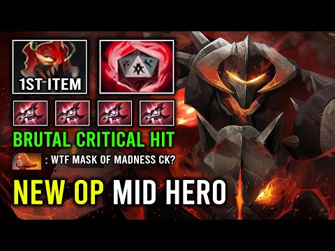NEW OP MID HERO 1st Item Madness Mask Brutal Max Speed Crit Hit Chaos Knight Dota 2