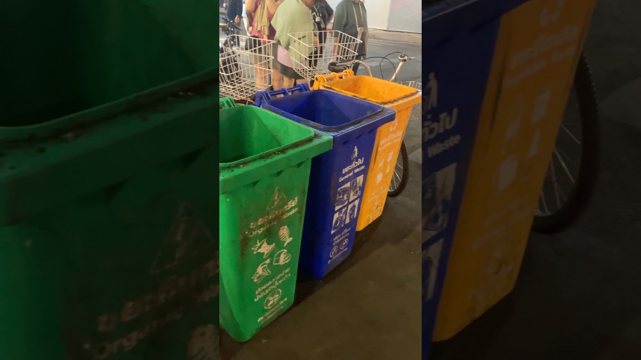 バンコク中華街(ヤワラート)のゴミの分別　#循環ワークス #循環 #sustainability #yaowarat