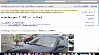 Craigslist Beaumont Texas - Used Cars, Trucks and Vans Under $2000 Very Popular in 2012