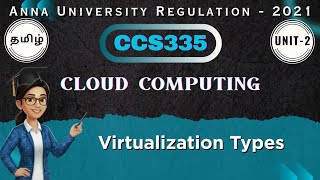 Download lagu Virtualization Types in Cloud Computing in tamil||CCS335||Unit-2||Anna university regulation 2021. mp3