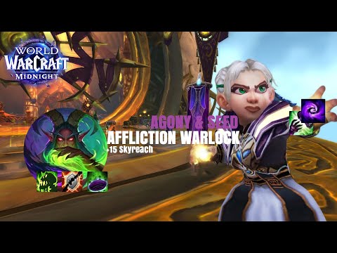+15 Skyreach | Midnight Beta Affliction Warlock M+ ~ Back to dot damage