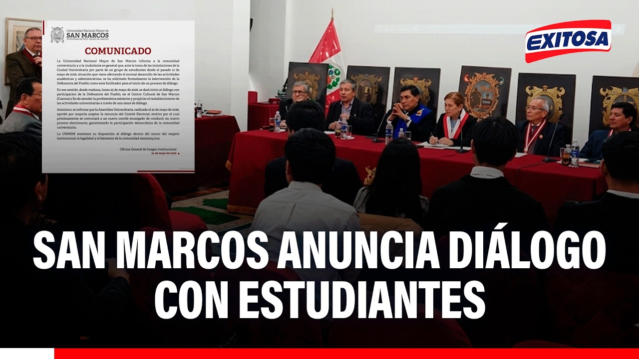 🔴🔵 San Marcos se reunirá con estudiantes con representante de la Defensoría del Pueblo
