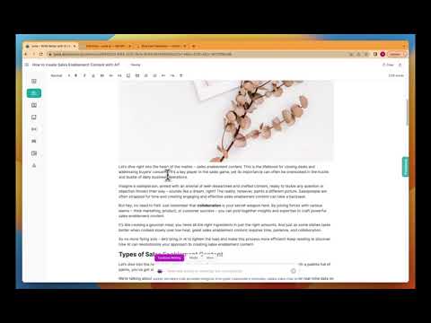 How to use Junia AI Content Editor