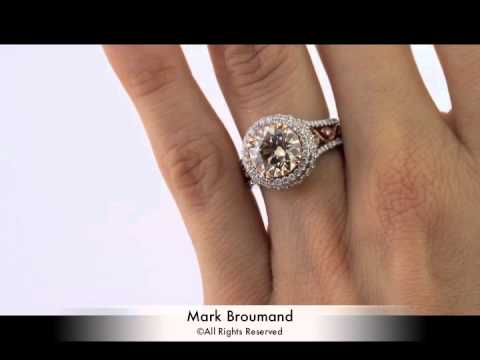 4.88ct Fancy Light Brown Round Brilliant Cut Diamond Engagement Anniversary Ring-Mark Broumand