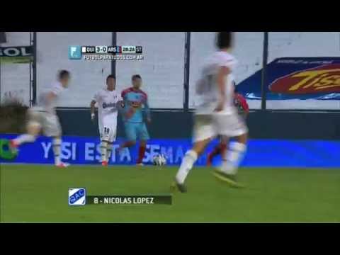 Gol de López. Quilmes 3 - Arsenal 0. Fecha 6. Torneo Primera División 2014. Fútbol Para Todos
