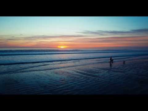 Drone footage at sunset at West Wittering