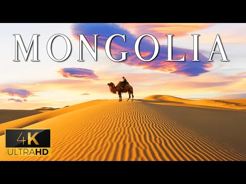 FLYING OVER MONGOLIA (4K UHD) - Relaxing Music With Stunning Beautiful Nature (4K Video Ultra HD)