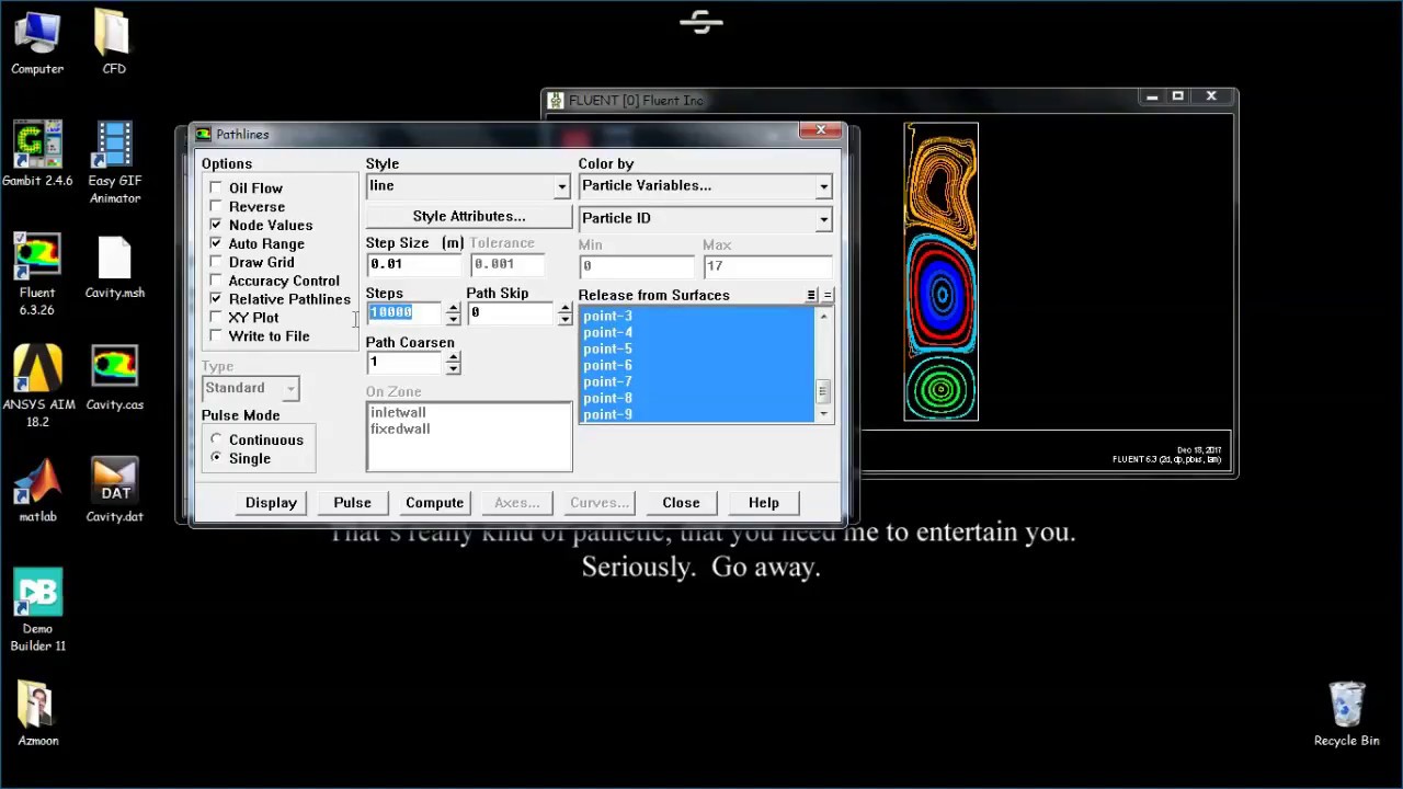 2D Lid Driven Cavity Analysis in Fluent 6.3
