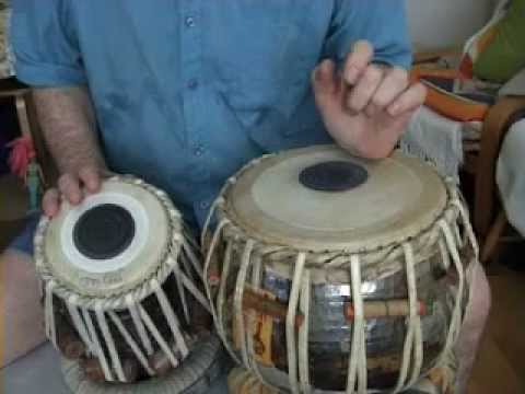 White India - Tabla Lesson 1 - Kaida, Tehai & Chakradar & how to bend the bayan technique