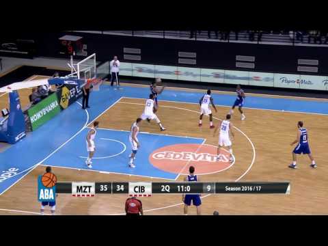 Djordje Drenovac beats the halftime clock (MZT Skopje Aerodrom - Cibona, 9.10.2016)