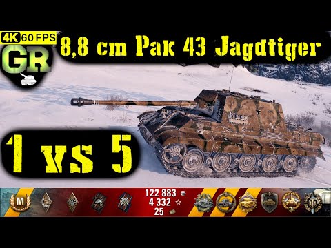 World of Tanks 8,8 cm Pak 43 Jagdtiger Replay - 10 Kills 3.2K DMG(Patch 1.4.1)