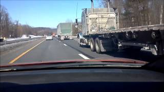 Tractor trailer trucker horns on the NYS Thruway