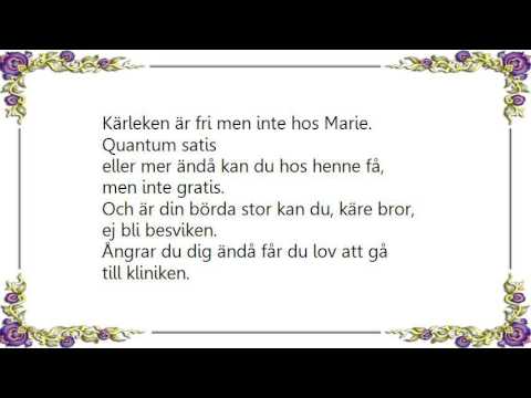 Cornelis Vreeswijk - Sportiga Marie Lyrics