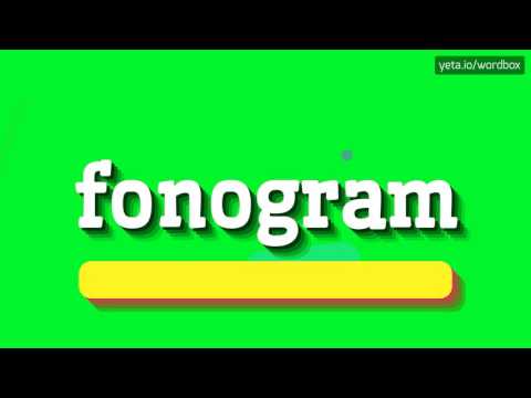 FONOGRAM - HOW TO PRONOUNCE IT!?