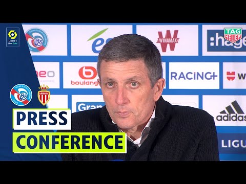 Press Conference RC STRASBOURG ALSACE - AS MONACO (1-0) / Week 28 - Ligue 1 Uber Eats / 2020-2021