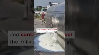 People Collect Spilled Milk After Tanker Crash | Mo of Everything