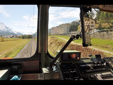 Cab Ride with Freight Train over Albula Pass - Part 6 (HD)