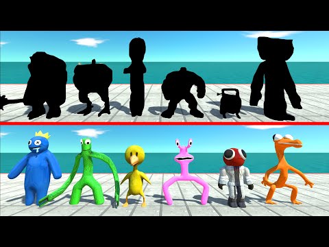 Rainbow Friends VS Random Team - Animal Revolt Battle Simulator