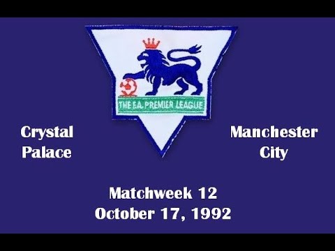 FA Premier League. Season 1992-93. Matchweek 12. Crystal Palace - Manchester City - 0:0. Highlights.