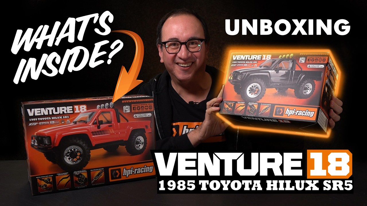 RC auto Venture18 1985 Toyota Hilux SR5, červená