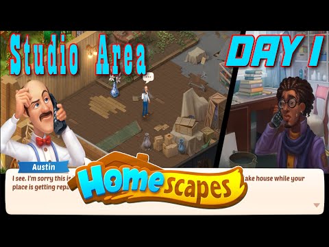 STUDIO ROOM - HOMESCAPES GAMEPLAY NEW AREA - Day 1 (Android | iOS) Walkthrough #episode38