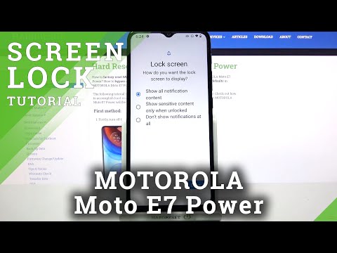 Add Lock Screen Method – MOTOROLA Moto E7 Power and Security Options