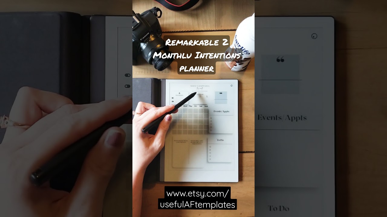 Remarkable 2 Monthly Intentions PDF Template