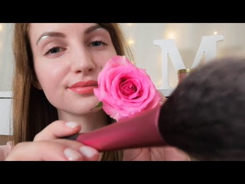 asmr doing your makeup with real flowers in 1 minute 🌹