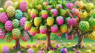 Easy and fast method for growing and planting hybrid custard apple fruit trees with guava fruit.