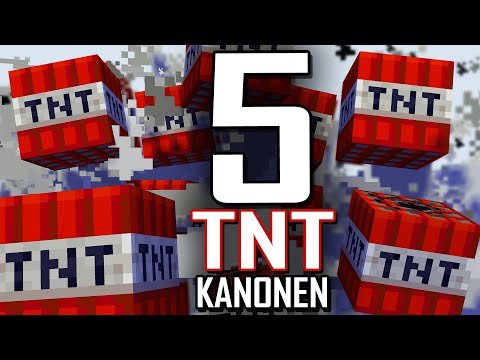 5 TNT Kanonen in Minecraft | TNT Kanone in Minecraft bauen