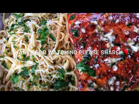 Salmon scampi and pasta!