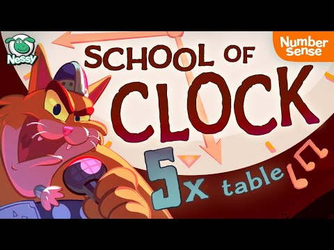 🎵 Master the 5 Times Table with the Clock Song 🎵  | Nessy Number Sense