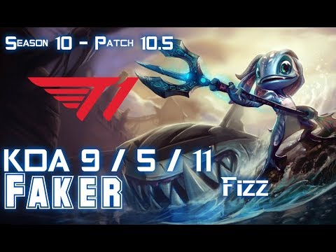T1 Faker FIZZ vs ZOE Mid - Patch 10.5 KR Ranked