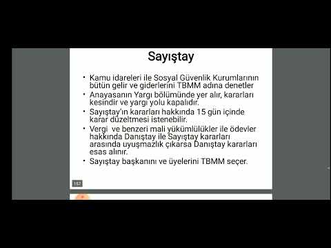 Anayasa ve vatandaşlık soru çözümleri 49.soru Sayıştay