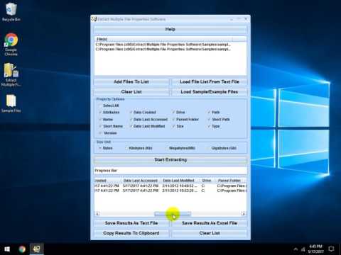 Extract Multiple File Properties Software