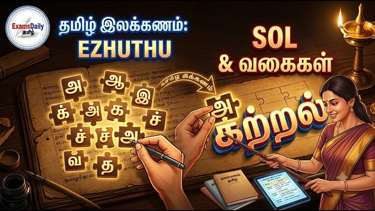 தமிழ் இலக்கணம் -எழுத்து மற்றும் சொல் -  EZHUTHU AND SOL IN TAMIL ILAKKANAM