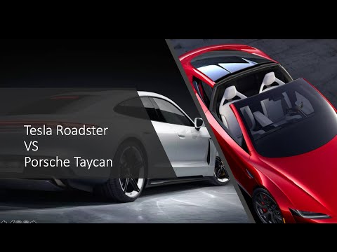 Tesla Roadster VS Porsche Taycan