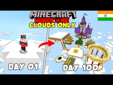 I Survived 100 Days in CLOUDS ONLY WORLD in Minecraft Hardcore (HINDI)