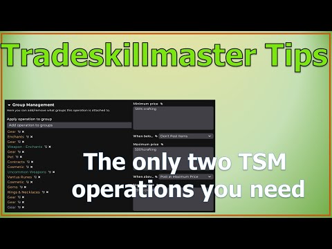 The only two TSM operations you need! - Tradeskillmaster Tips